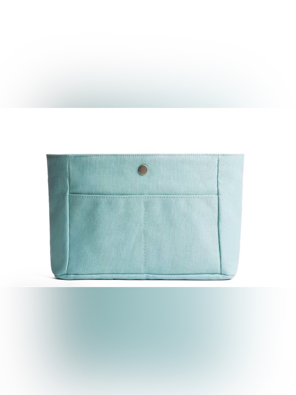 Portland leather goods purse organizer canvas small light blue